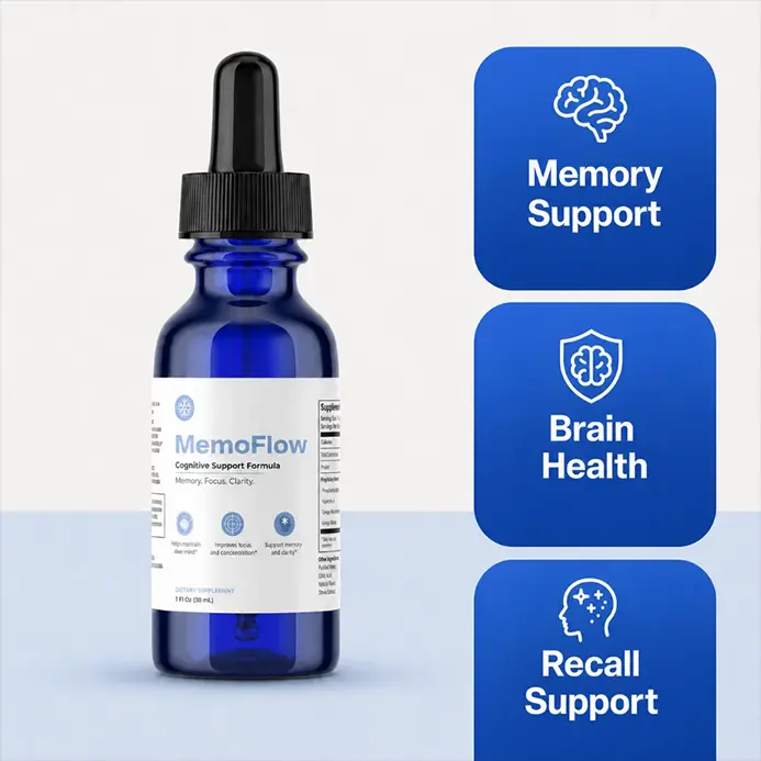 MemoFlow Bacopa and Citicoline memory drops bottle reviewed by Memo Wellness